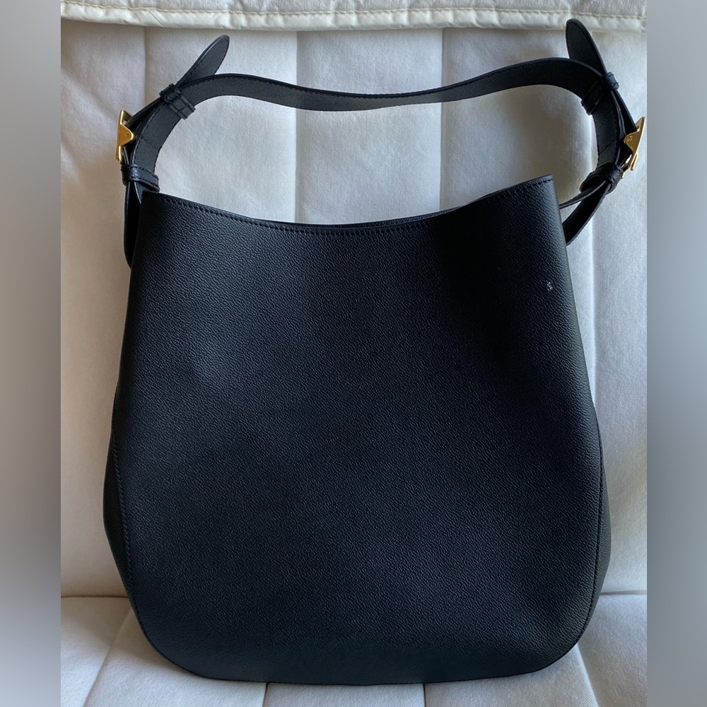 BURBERRY Elmstone Black Leather Hobo Bag - Picture 8 of 10